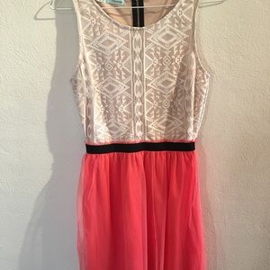 Pink and white Lacey dress